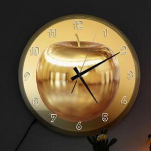 아트박스/꾸밈 nf682-LED시계액자35R_부귀의황금사과