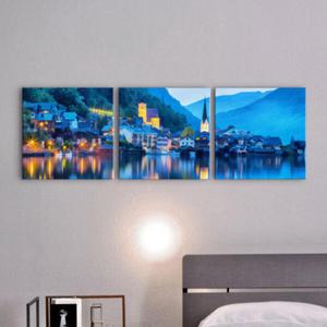 아트박스/꾸밈 cu225-할슈타트호수의야경_소형노프레임세트