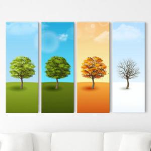 아트박스/꾸밈 cw999-사계절나무_대형노프레임액자세트