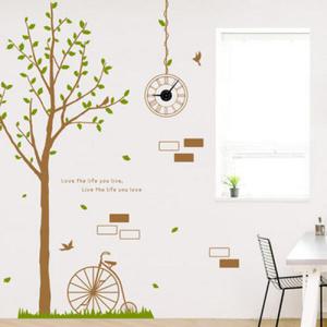 아트박스/꾸밈 im530-자전거가있는해피트리_그래픽벽시계(중형)