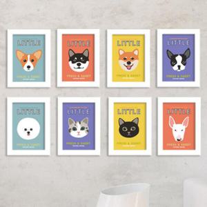 아트박스/꾸밈 cu136-파스텔애완동물친구들_액자세트