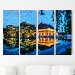 아트박스/꾸밈 iw351-경복궁경회루의야경_그림_대형노프레임세트