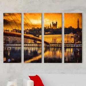 아트박스/꾸밈 cw591-노트르담대성당_그림_대형노프레임세트