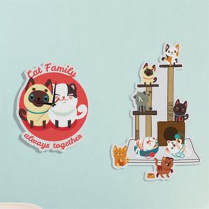 아트박스/꾸밈 na017-인테리어벽시계-고양이가족