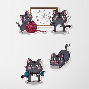 아트박스/꾸밈 na067-인테리어벽시계-고양이학교