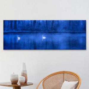 아트박스/꾸밈 ct670-고요한호수의백조두마리_대형노프레임