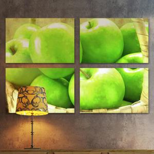 아트박스/꾸밈 ii392-아크릴액자_초록사과바구니(4개1세트)