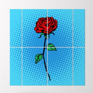 아트박스/꾸밈 cb813-멀티액자_장미꽃팝아트