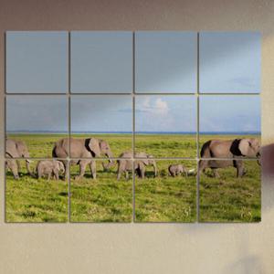 아트박스/꾸밈 cd221-멀티액자_코끼리가족_멀티액자