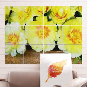 아트박스/꾸밈 ci871-멀티액자_황금빛풍수모란꽃