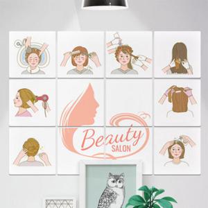 아트박스/꾸밈 ci859-멀티액자_헤어샵일러스트