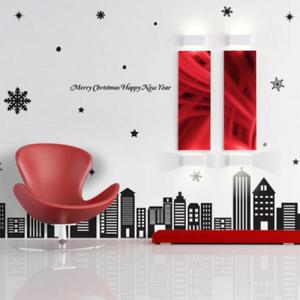 아트박스/꾸밈 ci889-크리스마스도시의야경_그래픽스티커