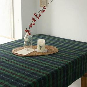 아트박스/앤코튼 셔닐도비 체크 6인용 테이블보 135x210