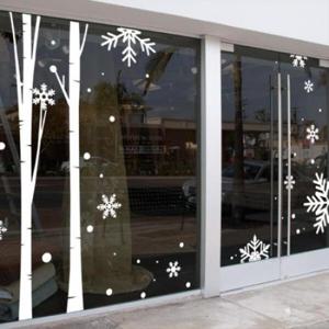 아트박스/꾸밈 ph648-눈꽃자작나무숲_그래픽스티커