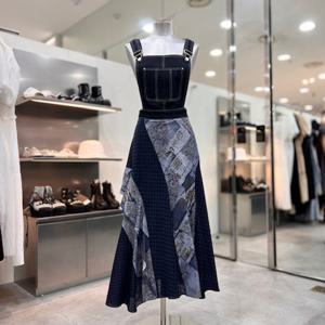 [에고이스트]패턴 믹스 탈부착 서스펜더형 원피스 ER3WO264HJ_DG