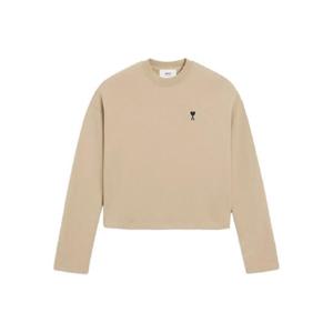 AMI Paris 하트 자수 코튼 스웨트셔츠 H25FSW766730