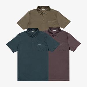 [크로커다일남성]솔리드 실크 반팔 카라티 CDAABTTS2407_JJ