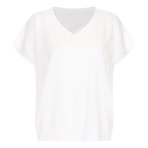 [샵앤][샵앤] 여성 V넥 린넨 캡소매 니트 티셔츠 FRB-WKN-20698-