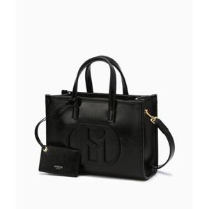 [헤지스ACC] H소가죽 패치 블랙 토트 겸 크로스백S HIBA5F506BK