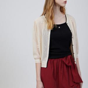 [쥬크]레터링 자카드 포인트 가디건 (Z252KSL018)