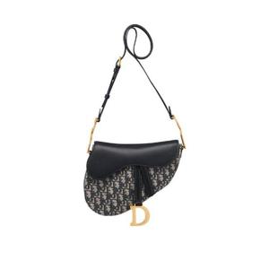 디올 새들 미디움 스트랩 소프트 백 디올 오블리크 자카드   스무스 카프스킨 블루 M0466CDSS-M928