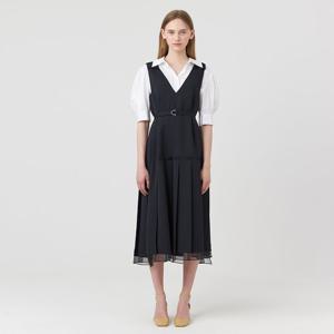 [라인어디션]슬리브리스 플리츠원피스 (NWOPOE02)