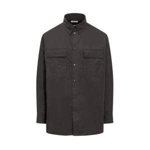 오프화이트 긴팔 셔츠 OMGE033F23FAB001 1010 BLACK