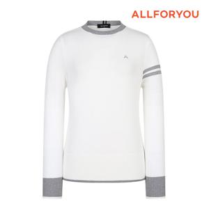 [올포유] 23FW 여성 배색 포인트 라운드 니트 AWSRM8267-102
