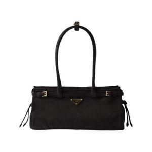 프라다 보니 미디움 스웨이드 핸드백 앤트러사이트 그레이 1BA426-2C4S-F0308