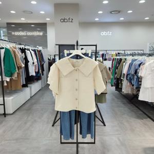 [ab.f.z]AFZ3HB44/빅카라 소매 벌룬 루즈핏 허리 스트링 블라우