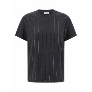 [BRUNELLO CUCINELLI] 라프리마 여성 티셔츠 다즐링 초크 스트라이프 자수 M0T81SO800C8127 Grey /8