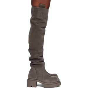 릭오웬스 롱부츠 그레이 콘코르디안 웨이더 보건 싸이하이 부츠 252232F115001