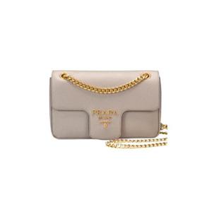 프라다 사피아노 레더 체인 숄더백 클레이 그레이 1BD193-2B1N-F0572