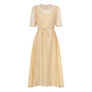 [라인어디션]시스루 배색 레이어드 원피스(NWOPPF01)