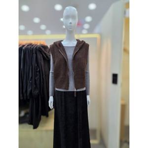 [플라스틱아일랜드]울브렌디드 후드 집업 니트 베스트 PQ4KV062_