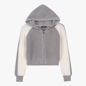 [더데이걸]배색 스웨터 후드 집업 TGJM25W04 [모다아울렛 남양주