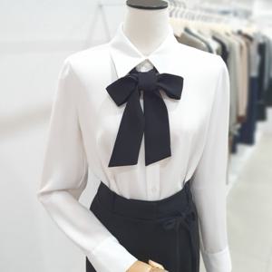 [잇미샤]타이 배색 블라우스 ITPAYBL730