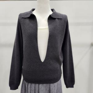 [밸리걸]긴 브이 카라 니트 티셔츠822490