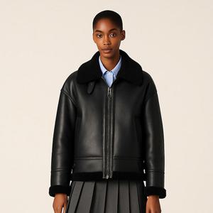 클래식 호주 양모 시어링 무스탕_SOJK250105