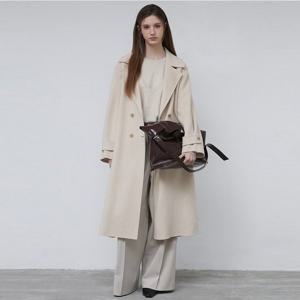 플라스틱아일랜드  (PR4TC082) 울100 더블 버튼 핸드메이드 코트