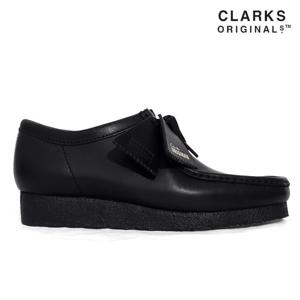 클락스 왈라비 블랙 레더 로퍼 (26155514)