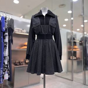 [에고이스트]컬러배색 미니 플레어 캐주얼 원피스 ER4CO460HJ_DG