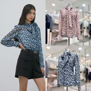 [에고이스트]레오파드 타이 볼륨 블라우스 EQ4WB060HJ_DG