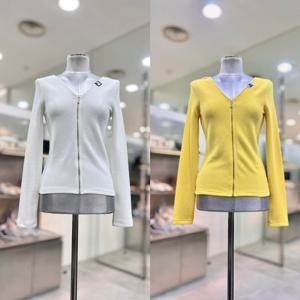 [에고이스트]라벨 포인트 V넥 골지 슬림 티셔츠 EQ4CL962HJ_DG