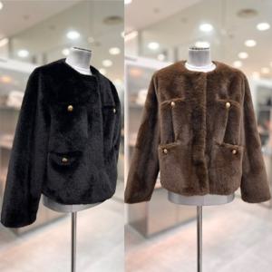 [에고이스트]아웃포켓 페이크퍼 자켓 ER4BX003HJ_DG