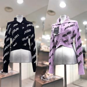 [에고이스트]레터링 자카드 하이넥 가디건 EQ4KG960HJ_DG