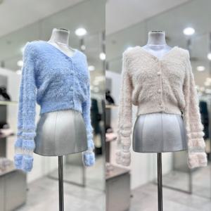 [에고이스트]V넥 믹스 날개사 루즈핏 가디건 EQ4KG962HJ_DG