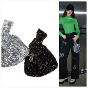 [에고이스트]벨벳 스팽글 미니 토드백 EQ4AB160_DG