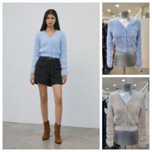 [에고이스트]V넥 믹스 날개사 루즈핏 가디건 EQ4KG962_DG