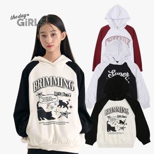 [더데이걸]배색 레글런 후디 스웻셔츠 TGMH25T02 [모다아울렛 남